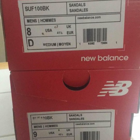 BRAND NEW men new balance black slippers / slides / sandals size US 9 - Picture 7 of 7